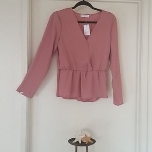 NWT! ELODIE MAUVE BLOUSE